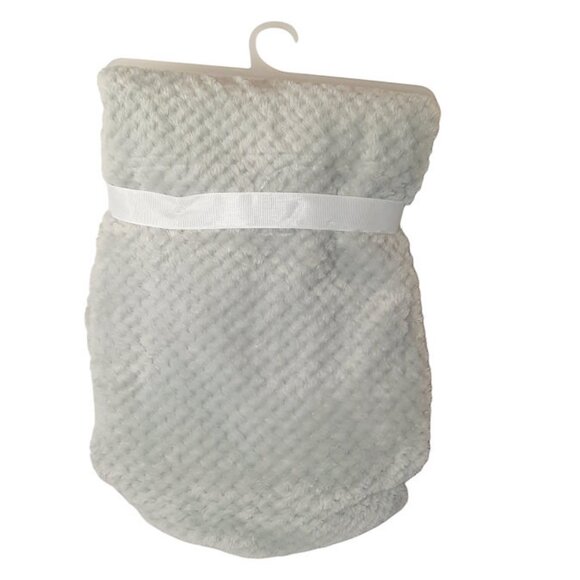 Zak & Zoey Princess Bunny Stars Moon Gray Waffle Lovey Blanket 30" X 40" - Picture 4 of 5